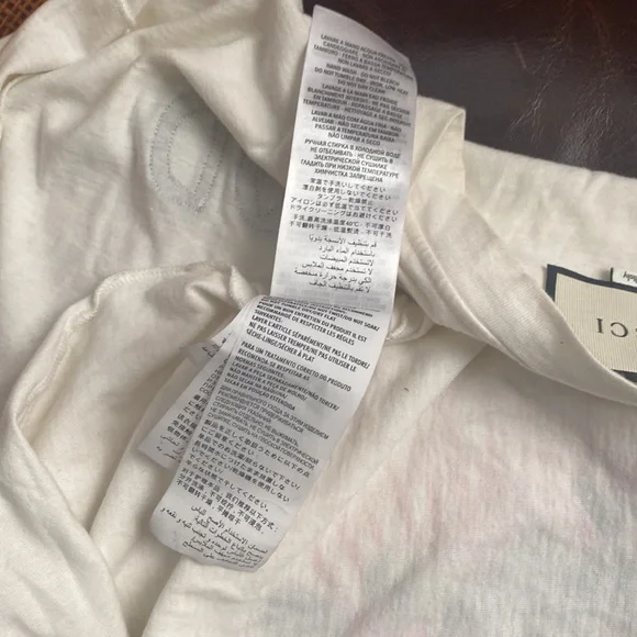 Gucci Hollywood Embroidered T-Shirt Off White Authentic - Picture 8 of 10